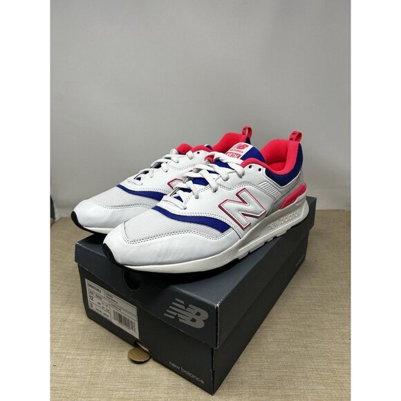 New Balance 997 White Pink Blue Casual Shoes Sneakers CM997HAJ Mens Size 12 - Picture 1 of 7